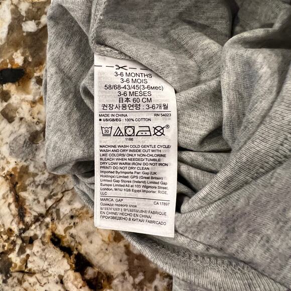 NWT GAP Baby Grey & Blue W/Christmas Tree Print Bodysuit & Pull-On Pants - 3-6M - Picture 8 of 8